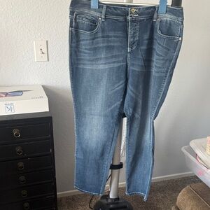 INC International Concepts Dark Blue Straight Leg Jeans